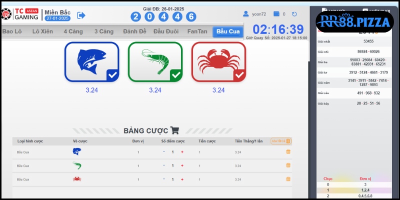 Dự đoán Bầu Cua